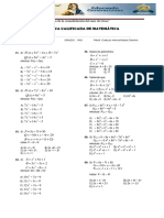 Práctica Calificada de Matemática - 1°de Secundaria - IV Bimestre