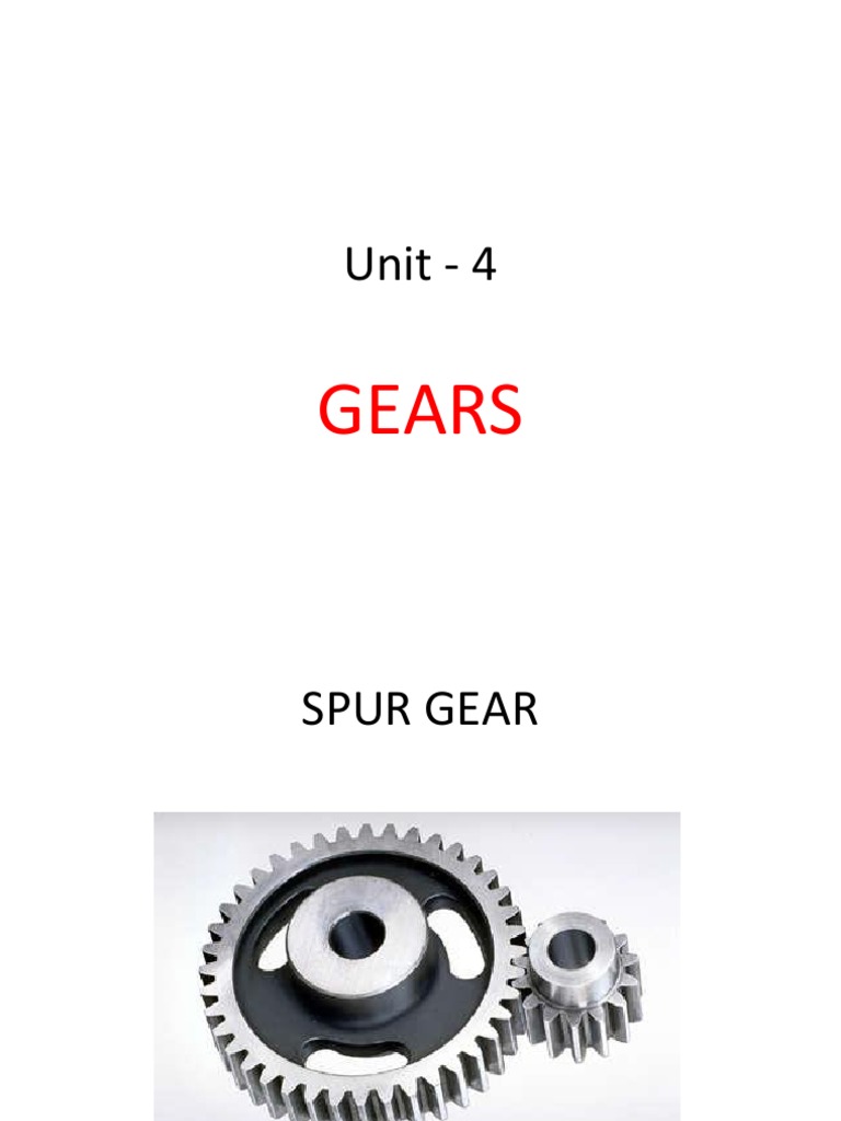 Types of Gears PDF