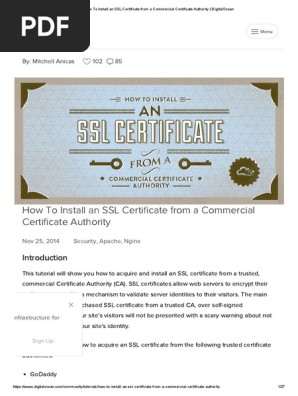 ssl certificate tutorial pdf