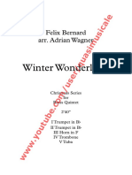 Christmas Winter Wonderland" (Felix Bernard) Arr. Adrian Wagner - Brass Quintet (Sheet Music) Arrangement