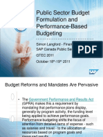 Public Sector Budget Formulation and Performance-Based Budgeting