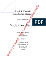 Hannibal Vide Cor Meum" (Patrick Cassidy) Arr. Adrian Wagner - Brass Quintet (Sheet Music) Arrangement