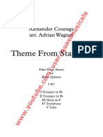 "Theme From Star Trek" (Alexander Courage) Arr. Adrian Wagner - Brass Quintet (Sheet Music) Arrangement