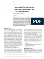 Assessment of Underground Production Blast Design