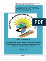 Mejoramiento Del Servicio de Agua Potable e Instalacion Del Saneamiento Basico en El Caserio Nuevo Belen, Distrito de Manantay - Coronel Portillo - Ucayali