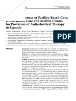 Cost Effectiveness of Facility-Based Care, Home-Based Care and Mobile Clinics For Provision of Antiretroviral Therapy in Uganda