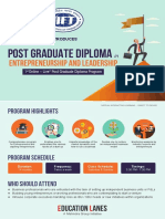 Post Graduate Diploma: Entrepreneurship and Leadership