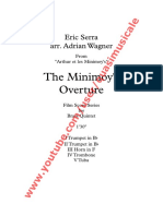 Arthur Et Les Minimoy's The Minimoy's Overture" (Eric Serra) Arr. Adrian Wagner - Brass Quintet (Sheet Music) Arrangement