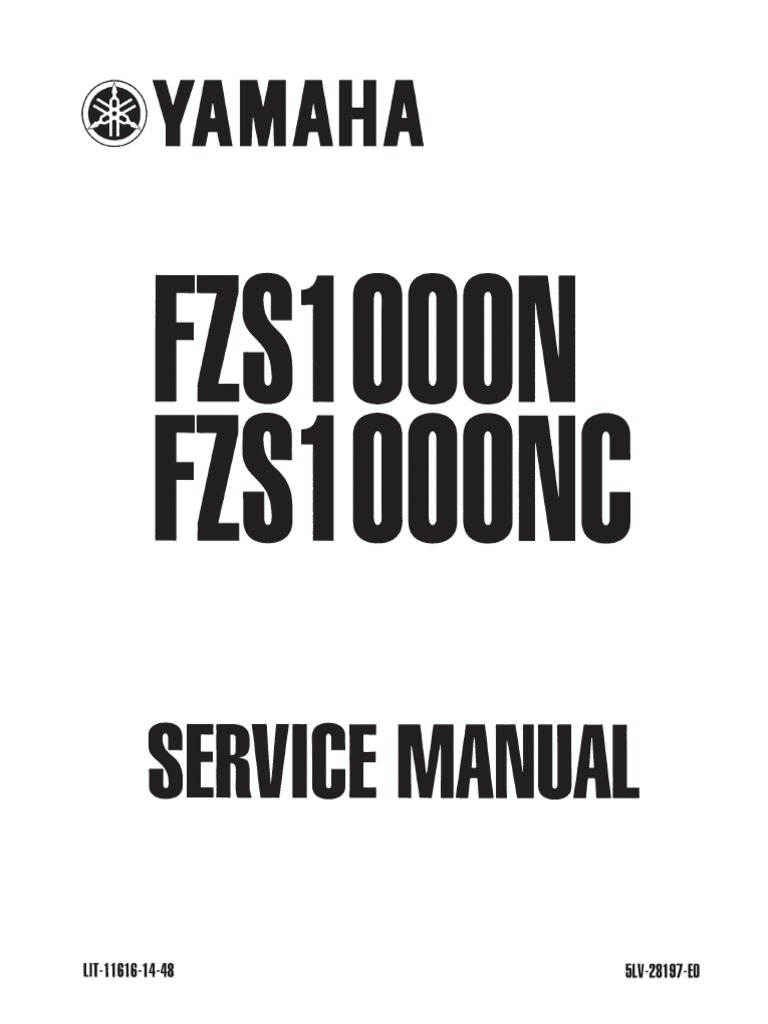 2002 Yamaha FZS1000 Service Manual | PDF | Carburetor