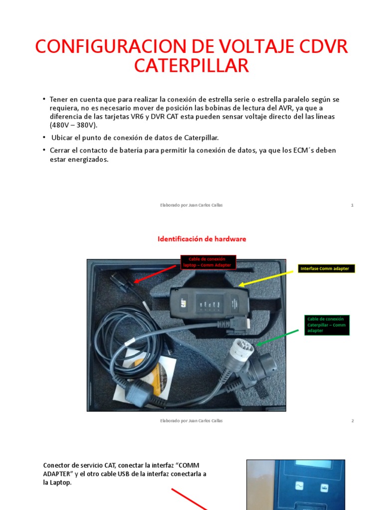 Configuración de Voltaje CDVR Caterpillar | PDF | voltaje | Ingeniería ...