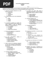 Evaluación de Ciencias Naturale 6