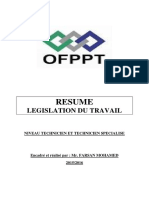 RESUME Législation Du Travail PDF