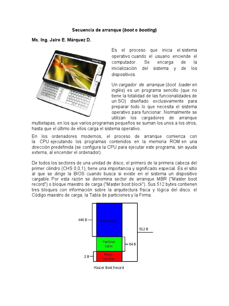 Proceso de Secuencia de Arranque PC | PDF | Arranque | Kernel (sistema ...