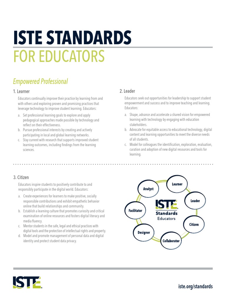 Iste Standards For Educators Permitted Educational Use | PDF | Learning ...
