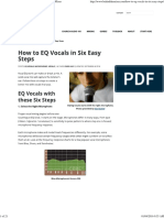 How To EQ Vocals in Six Easy Steps - Behind The Mixer PDF