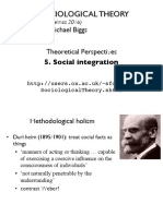 Sociological Theory: DR Michael Biggs