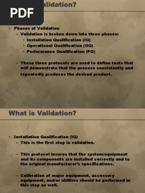 IQ OQ and PQ