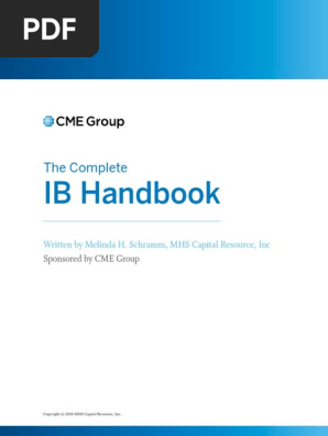 Broker Handbook Chicago Mercantile Exchange Futures Contract