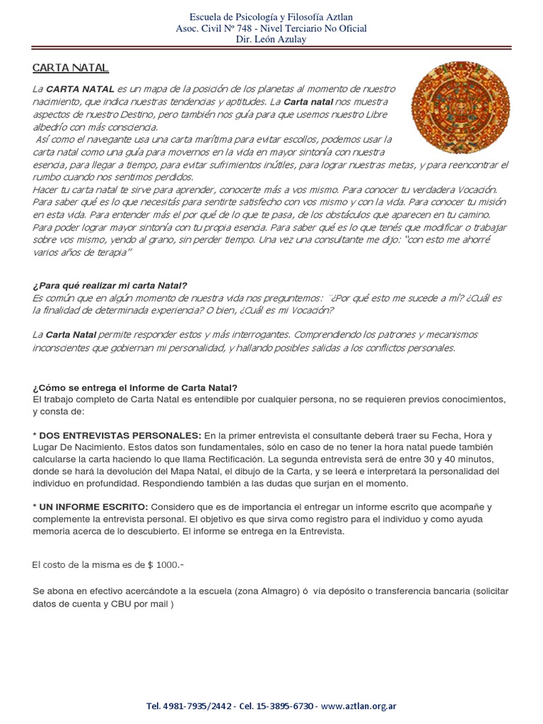 Guía para Crear tu Carta Natal | PDF | Conceptos psicologicos | Science