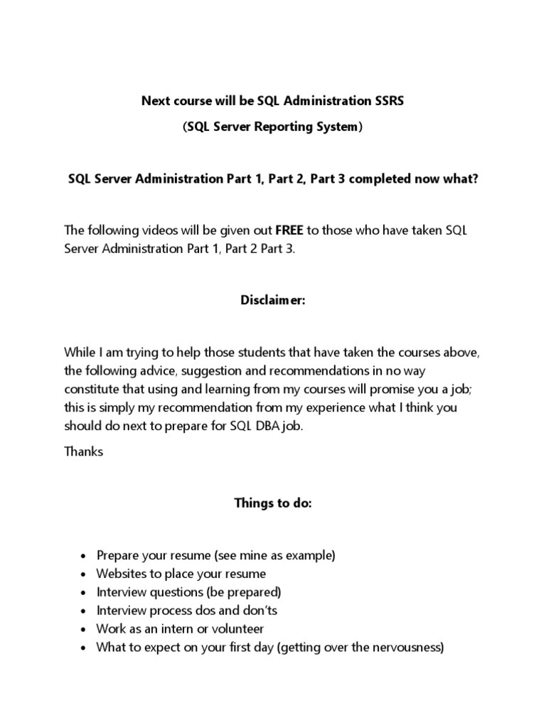 SQL Server Administration | PDF