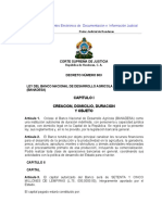Ley Del Banco Nacional de Desarrollo Agricola (BANADESA) (Actualizada-07) PDF