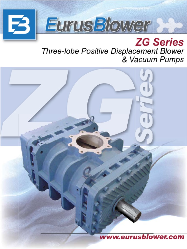 Eurus Blowers: ZG Series Overview | PDF | Bearing (Mechanical) | Pump
