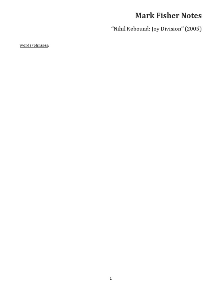 Fisher Notes | PDF