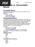 Countable Vs Uncountable Nouns+articles