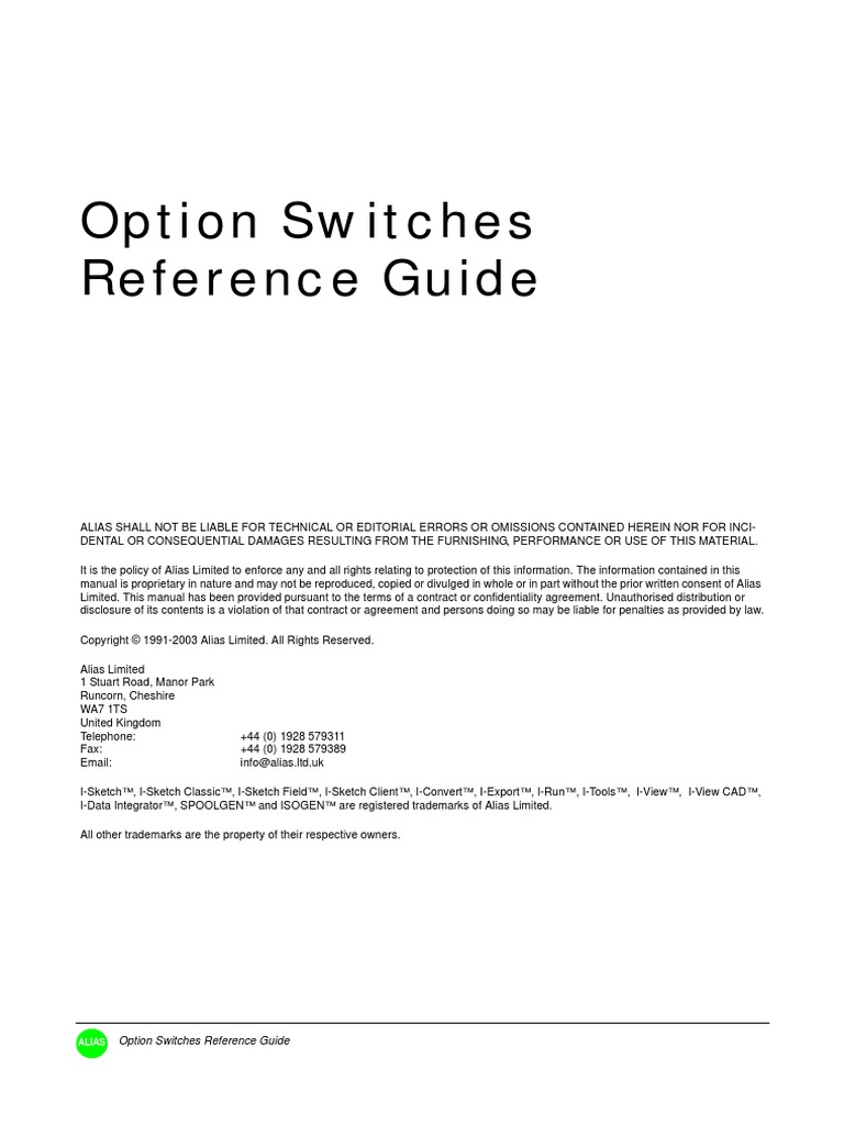 Option Switches | PDF | File Format | Pipe (Fluid Conveyance)