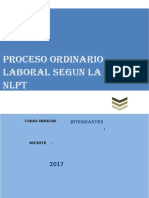 Proceso Ordinario Segun La NLPT - Avance