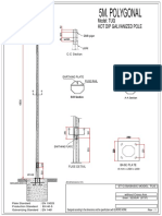 5M. Polygonal: Hot Dip Galvanized Pole Model: TUG