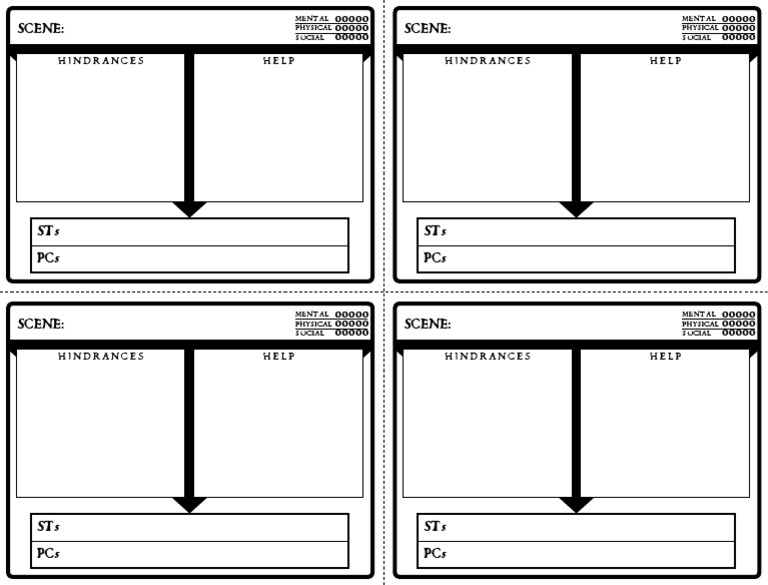 SAS - Scene Cards Blank | PDF