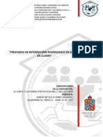 Procesos de Interacción A Partir de La Práctica Docente