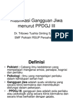 28554403 Klasifikasi Gangguan Jiwa Menurut PPDGJ III