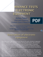 Performance Tests For Electronic Equipment - MR ZALPYS