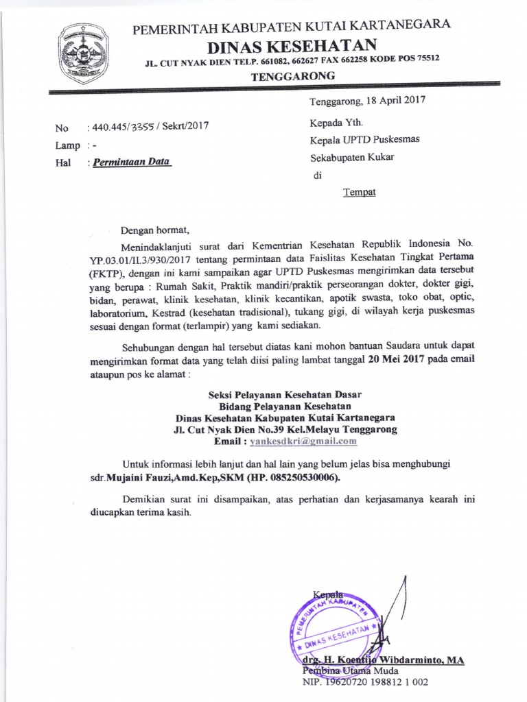 Surat Permintaan Data