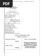 USA V Arpaio #167 Arpaio Response To USA Motion To Quash Sessions Subpoena