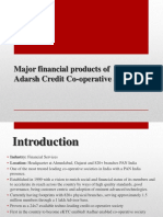 Major Financial Services Offered by Adarsh