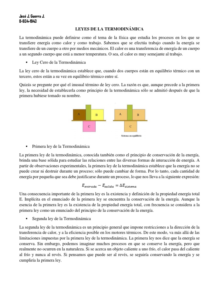 Leyes de La Termodinámica PDF | PDF | Termodinámica | Entropía