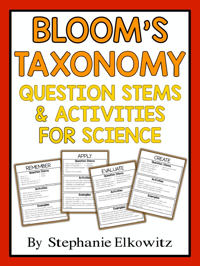 Blooms Taxonomy Question Stems