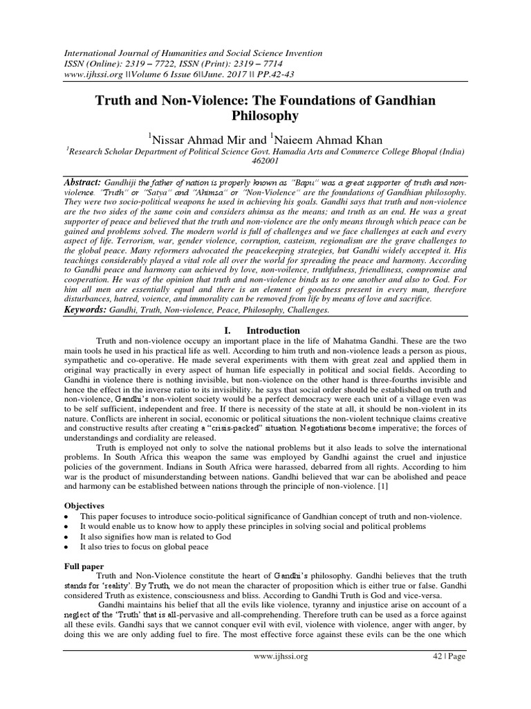 Non violence essay conclusion image