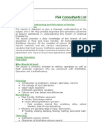 Distillation - Operation Troubleshooting and Principles of Design