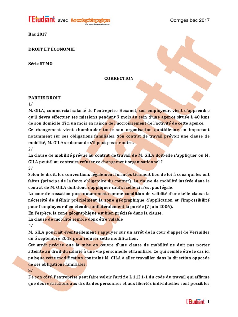 Livre Eco Droit Bac Pro Corrigé Pdf