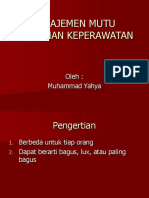 Manajemen Mutu Pelayanan Keperawatan