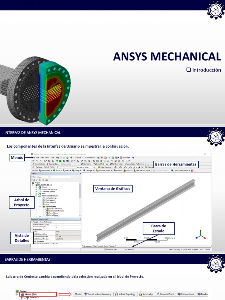 Interfaz y Funciones de ANSYS Mechanical | PDF | Ventana (informática ...