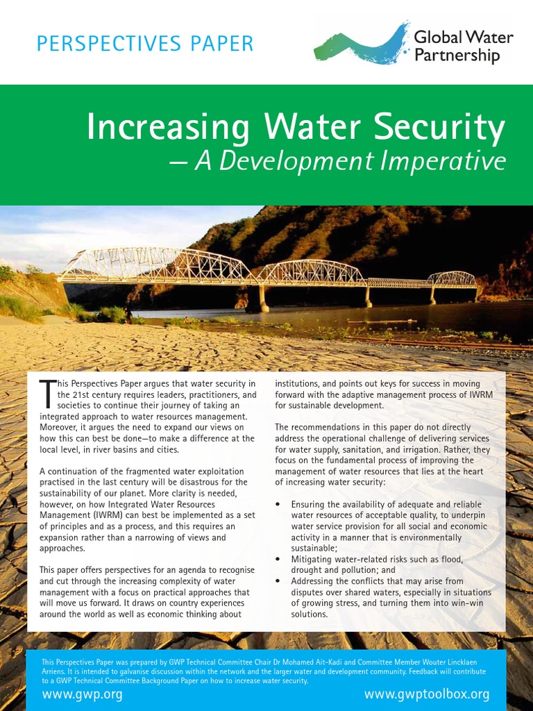 Perspectives Paper Water Security Final | PDF | Water Security | Water ...