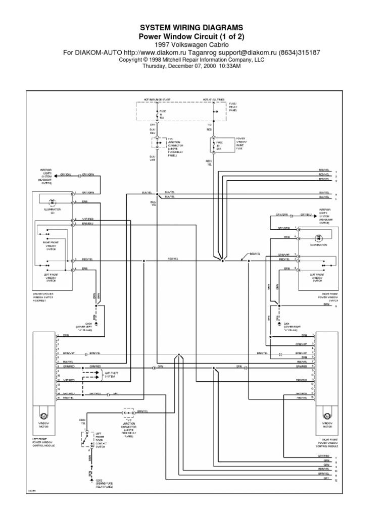 System Wiring Diagrams Power Window Circuit (1 of 2) PDF