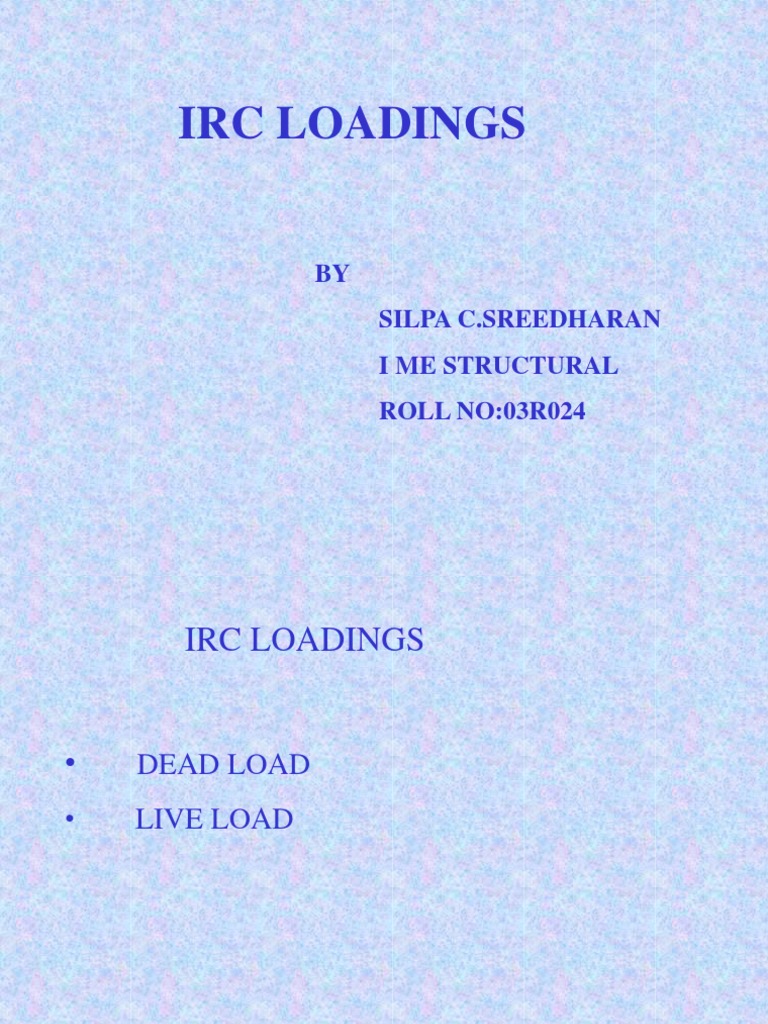 IRC Bridge Loading Classifications | PDF