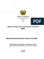 Manual do Módulo de Elaboração Orçamental do e-SISTAFE (MEO) para UGB