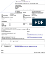 Application For Registration Under Food Safety and Standards Act, 2006